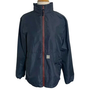 Eetnies S Gray windbreaker with hidden hood full zip Skateboard jacket‎